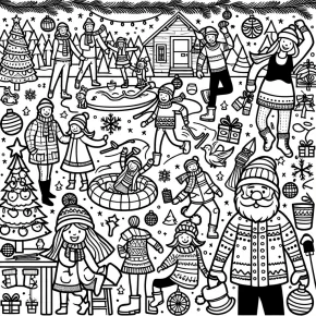 adult christmas coloring pages