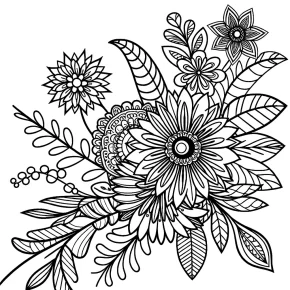 adult coloring book pages flowers