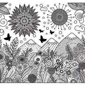 adult coloring pages easy