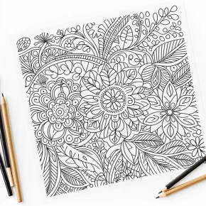 adult coloring pages with flowers