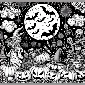 adult halloween coloring pages