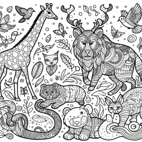 animal coloring pages for adults