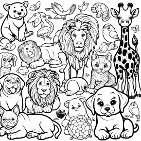 animal coloring pages for kids