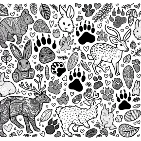 animal print coloring pages