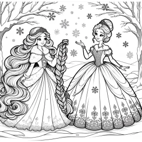 anna and elsa coloring page