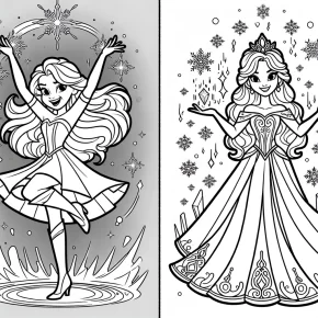 anna elsa frozen coloring pages