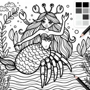 ariel mermaid coloring pages