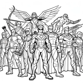 avengers coloring page