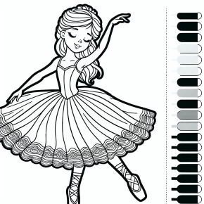 ballerina color pages