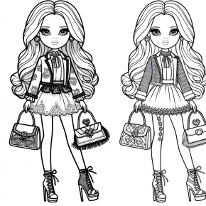 barbie coloring page