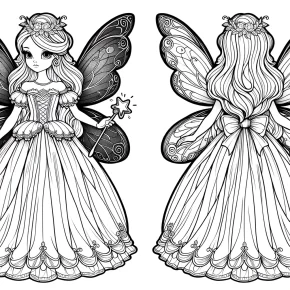 barbie fairy coloring pages