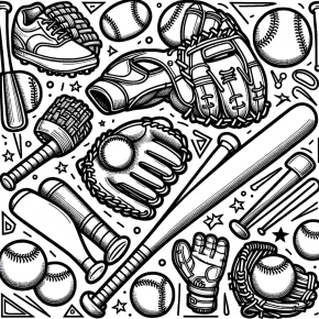 baseball coloring page