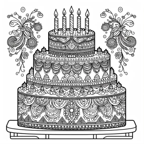 birthday cake coloring pages