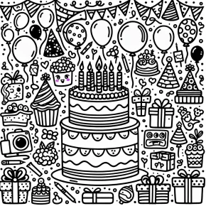 birthday coloring page