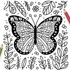 butterfly coloring page