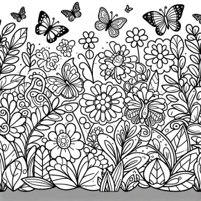 butterfly garden coloring pages