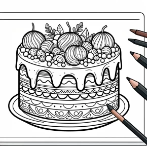 cake coloring page