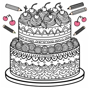 cake coloring pages