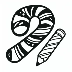 candy cane coloring page