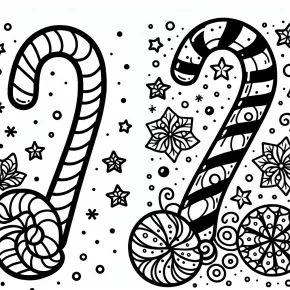 candy cane coloring pages