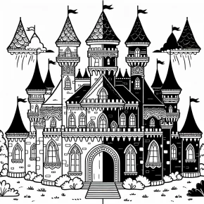 castle coloring page