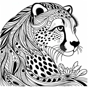 cheetah coloring page