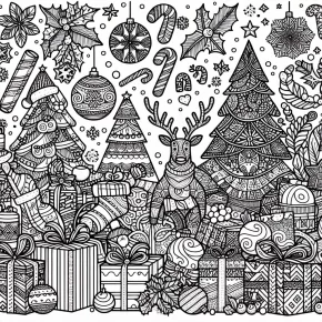 christmas adult coloring pages