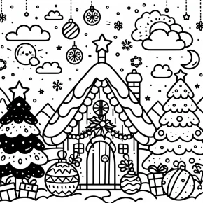 christmas coloring pages cute