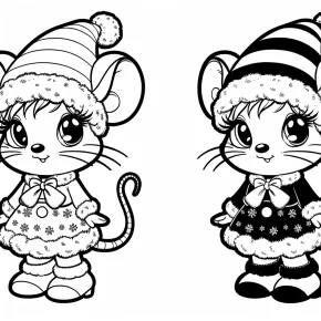 christmas minnie mouse coloring pages