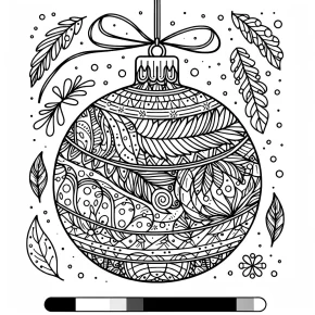 christmas ornament coloring page