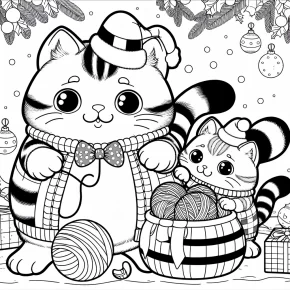 christmas pusheen coloring pages