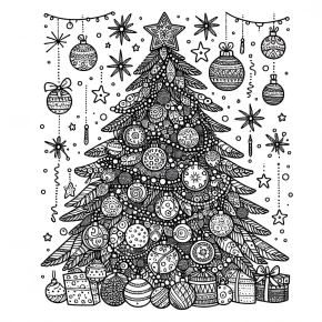 christmas tree coloring page