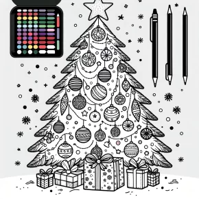 christmas tree coloring pages