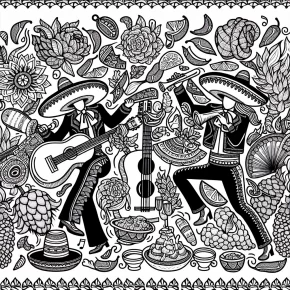 cinco de mayo coloring pages for adults