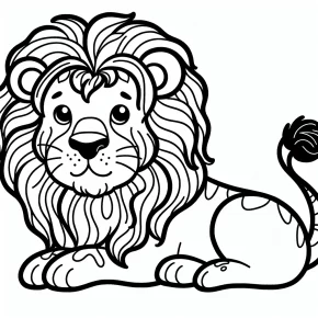 coloring lion pages