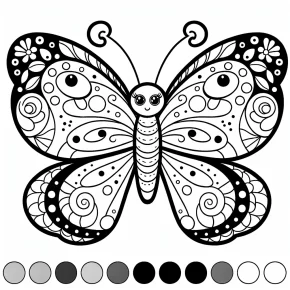 coloring page butterfly