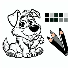 coloring page dog