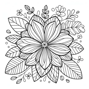 coloring page flower