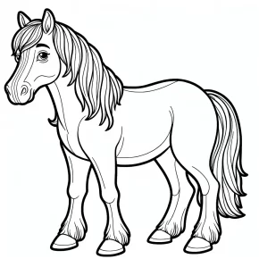 coloring page horse