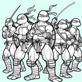 coloring page ninja turtles