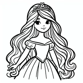 coloring page princess