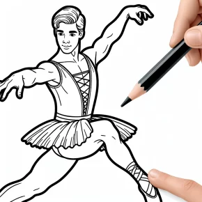 coloring pages ballet dancer