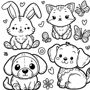 coloring pages cute animals