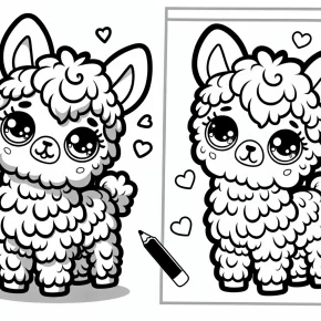 coloring pages dibujos de llamas kawaii para