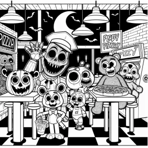 coloring pages five nights at freddy's