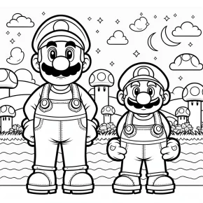 coloring pages for mario brothers