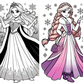 coloring pages frozen elsa and anna