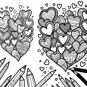 coloring pages hearts