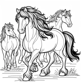 coloring pages horses