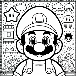 coloring pages mario